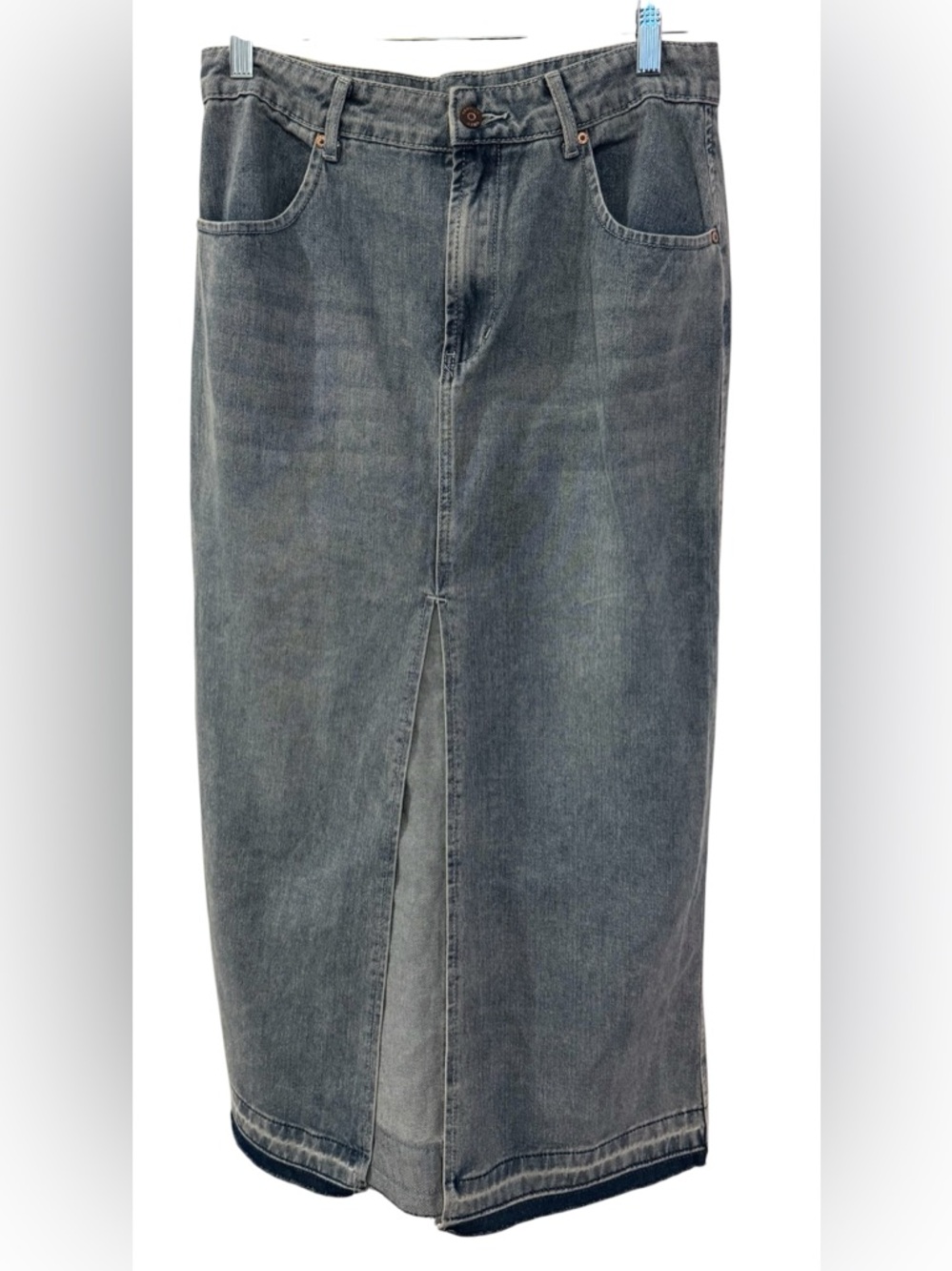 Happily Grey Denim Skirt